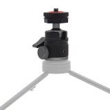 Hot Shoe Mount Mini BallHead 360 Panoramic Monitor Holder Camera Pan Tilt 1/4'' Cold Shoe Adapter for Tripod Light Flash Bracket