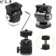 Hot Shoe Mount Mini BallHead 360 Panoramic Monitor Holder Camera Pan Tilt 1/4'' Cold Shoe Adapter for Tripod Light Flash Bracket