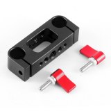 15mm Dual Rod Rail Clamp Mount Railblock 1/4 3/8 M5 Thread Knob Screws for SLR Camera Cage Rig Baseplate Lens Support System Kit