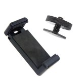 1/4  Flash Hot Shoe Screw Adapter Tripod Mount + Mobile Phone Clip Holder Adjustable 57-85mm Compatible with Hero 13 Canon Nikon Sony DSLR Camera