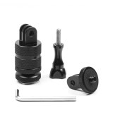 1x Cold Shoe 1/4  Mount / 360 Rotatable 1 inch Ball Head Adapter for Monitor Light Bracket Cage for GoPro 9 8 7 5 Insta360 ONE R
