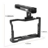 Photography Camera Cage + Top Handle Kit Aluminum Protective Rig Handgrip Cold Shoe Mount for Fujifilm X-T3 X-T2 Fuji XT2 XT3
