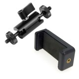 Magic Arm Dual Ball Head 1/4  Mount Bracket Metal w Phone Clip &  Super Clamp Cold Shoe for Monitor Light DV DSLR for OSMO 360/GoPro 13 9 8