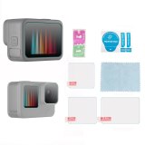 For Gopro 9 Protector Silicone Protective Body Case Lens Cap Cover Hood Tempered Glass Film Set for Gopro Hero 9 Action Camera