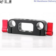 15mm Dual Rod Rail Clamp Mount Railblock 1/4 3/8 M5 Thread Knob Screws for SLR Camera Cage Rig Baseplate Lens Support System Kit