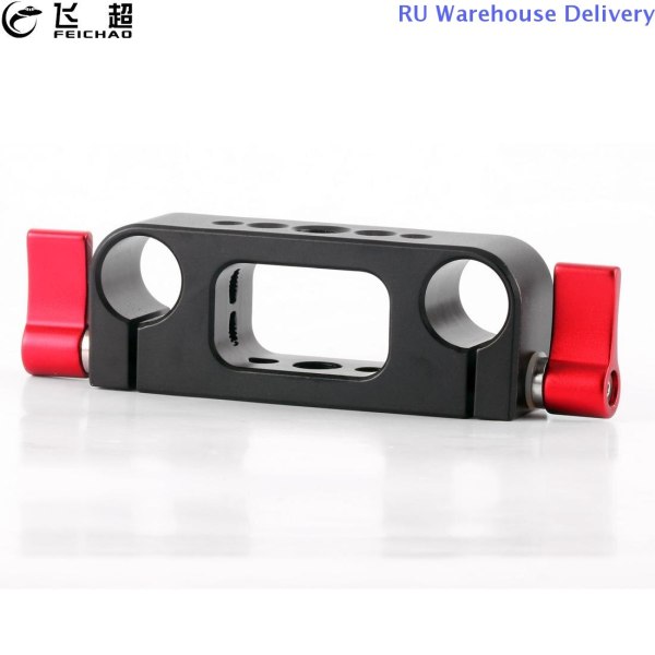 15mm Dual Rod Rail Clamp Mount Railblock 1/4 3/8 M5 Thread Knob Screws for SLR Camera Cage Rig Baseplate Lens Support System Kit