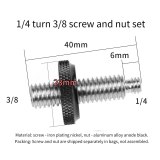 1x 5/8  1/4  3/8  M4 M5 M6 Threaded Screw Mount Adapter for Microphone Stand Tripod Plate Monitor Flash Light Bracket Converter
