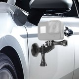 90 Degree Direction Elbow Tripod Adapter 360 Swivel / Magnetic Suction Cup Pivot Arm Mount for GoPro Hero 9 8 7 5 Action Camera