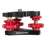 LP-64 Camera Tripod Head Speedy Leveling Base Aluminum Alloy Triple-Wheel Precision Leveler Bubble Level 3/8  Screw Load 15kg
