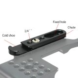 Quick Release Safety Rail Rig Cold Shoe Hotshoe Mount with 1/4'' Inch Screws for Nato Handle EVF DSLR Camera Cage Accessories