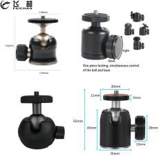 Mini Ball Head 1/4  Mount Camera Tripod Ballhead Video Stand 360 Panoramic Swivel for Nikon Canon DSLR Accessories Support 3kg