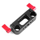 15mm Dual Rod Rail Clamp Mount Railblock 1/4 3/8 M5 Thread Knob Screws for SLR Camera Cage Rig Baseplate Lens Support System Kit