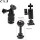 1x Cold Shoe 1/4  Mount / 360 Rotatable 1 inch Ball Head Adapter for Monitor Light Bracket Cage for GoPro 9 8 7 5 Insta360 ONE R