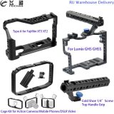 For Lumix GH5 GH5S Camera Cage Protective Case Rig Frame Kit Top Handle Grip for Fujifilm XT3 XT2 SLR for Gopro Hero 9 8 7 6 5 4