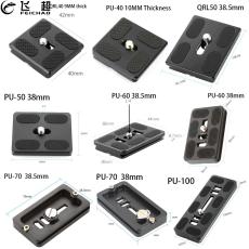Universal Tripod Monopods PU-40 Quick Release Plate PU-50 60 70 Tripod Ball Head Arca Swiss 1/4  Inch Screw Camera Accessories