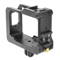 FEICHAO Camera Metal Cage Case Extend Cold Shoe 1/4 Screw Hole for Insta360 One R Microphone LED Light
