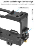 FEICHAO Camera Metal Cage Case Extend Cold Shoe 1/4 Screw Hole for Insta360 One R Microphone LED Light