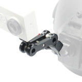 FEICHAO Dual Ball Head Magic Arm Mount 1/4 Screw Universal Sports Camera Bracket 360° Rotation 2-Slots Compatible for gopro / DJI Osmo Action / Yi / EKEN /AKASO EK7000 4K
