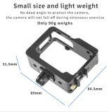 FEICHAO Camera Metal Cage Case Extend Cold Shoe 1/4 Screw Hole for Insta360 One R Microphone LED Light