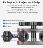 FEICAHO Multi-function Dual Ball Magic Arm Mount Adapter 360 Degree Rotation Compatible with Hero 13 Led Fill Light Mini Slr Camera Accessories Monitor Bracket
