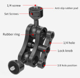 FEICAHO Multi-function Dual Ball Magic Arm Mount Adapter 360 Degree Rotation Compatible with Hero 13 Led Fill Light Mini Slr Camera Accessories Monitor Bracket