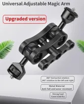 FEICAHO Multi-function Dual Ball Magic Arm Mount Adapter 360 Degree Rotation Compatible with Hero 13 Led Fill Light Mini Slr Camera Accessories Monitor Bracket