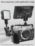 FEICAHO Multi-function Dual Ball Magic Arm Mount Adapter 360 Degree Rotation Compatible with Hero 13 Led Fill Light Mini Slr Camera Accessories Monitor Bracket