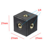 FEICHAO Universal Microphone Adapter 1/4 Screw Hole Compatible with Insta360 ONE R, Gopro, DJI Osmo and other Photographic Equipment 