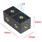 FEICHAO Universal Microphone Adapter 1/4 Screw Hole Compatible with Insta360 ONE R, Gopro, DJI Osmo and other Photographic Equipment 