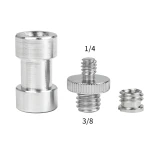 5 in 1 Durable Male Female Screw Adapter 1/4  3/8  Thread E/B Mount Set for Camera Tripod Flash Light Stand Converter Screws