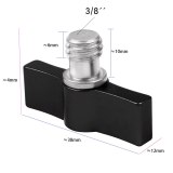 3/8  Handle Screw Adjustable 5mm 7mm 14mm Stainless Steel Thread 3/8 Inch Wrench Wing Lock Adapter for DSLR Camera Cage Monitor