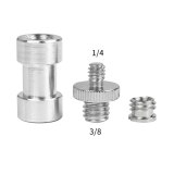 5 in 1 Durable Male Female Screw Adapter 1/4  3/8  Thread E/B Mount Set for Camera Tripod Flash Light Stand Converter Screws
