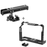 X-T4 Camera Rig Full Cage for FUJIFILM Fuji XT4 Formfitting Combo w/ Top Handle Grip Cold Shoe Mount Mutiful Thread Tripod Holes