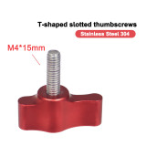 FEICHAO M4 Hand Tighten Screw 11/15mm Stainless Steel T Wrench Adapter for Camera Cage Rig