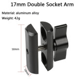 FEICHAO 17mm Ball Head Adapter Clip Aluminum Alloy Compatible with Gopro Hero 10 9 8 Camera Car