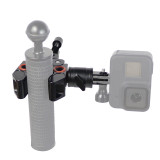 FEICHAO Super Clamp 3-card Magic Arm with 1/4  3/8  Cold Shoe Mount Compatible with Hero 13 Universal Camera Monitor