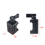 Quick Release Camera Mount NATO Rail Clamp with 1/4  & 3/8  Standard Mounting Holes for DIY Monitor Microphone Camera Cage Rig