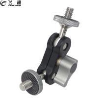 Magic Arm Mount Adapter Mini Multi-Function Double Ballhead with 1/4  Screw for OS-MO 360/DSLR Camera Cage Monitor LED Light Flash Lights