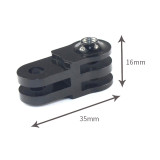 FEICHAO Camera Adjustment Arm 2 Card to 3 Card Slot 90 Degree Compatible with Insta360 ONE R, GoPro, Osmo Action Camera