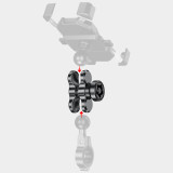 Dual Holes Butterfly Ball Clamp Mount CNC Aluminum for Diving Underwater Arm Video Light Bracket 1 inch Ball Adapter Tripod Clip