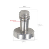 FEICHAO Quick Release Screw 1/4*11 3/8*11 2Pack for Gimbal Tripod Quick Release Plate