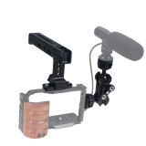 FEICHAO Magic Arm Kit Double Head 1/4 to 3/8 with Universal Handle for F5Pro , A7C ,XT4 Camera Micro Frame Monitors