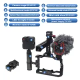 DSLR Camera Cage Monitor Holder Top Side Handle Grip Rig Microphone LED Fill Light Kit for Sony Alpha a7c A7C Camera Accessories