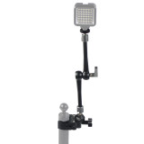 Magic Arm Double Ball Head Mount + Large Super Clamp Claw Articulated Support Compatible with Hero 13 Monitor Light Stand Holder