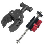 Magic Arm Double Ball Head Mount + Large Super Clamp Claw Articulated Support Compatible with Hero 13 Monitor Light Stand Holder