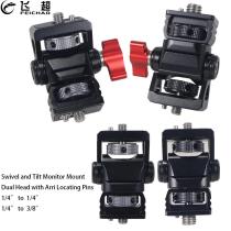 Monitor EVF Mount Screws Swivel Tilt Adjustable 1/4 3/8 w/ Arri Locating Pins Compatible with Hero 13 DSLR Camera Microphone Flashlight Clamp Holder