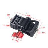 Monitor EVF Mount Screws Swivel Tilt Adjustable 1/4 3/8 w/ Arri Locating Pins Compatible with Hero 13 DSLR Camera Microphone Flashlight Clamp Holder