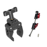 Magic Arm Double Ball Head Mount + Large Super Clamp Claw Articulated Support Compatible with Hero 13 Monitor Light Stand Holder