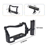 DSLR Camera Cage Monitor Holder Top Side Handle Grip Rig Microphone LED Fill Light Kit for Sony Alpha a7c A7C Camera Accessories