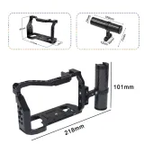 DSLR Camera Cage Monitor Holder Top Side Handle Grip Rig Microphone LED Fill Light Kit for Sony Alpha a7c A7C Camera Accessories
